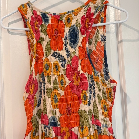 Angie Orange Red Sleeveless V-Neck Sundress - Picture 3 of 6